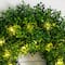 18in. Pre-Lit Artificial Boxwood Wreath with 25 Warm White LED Lights
